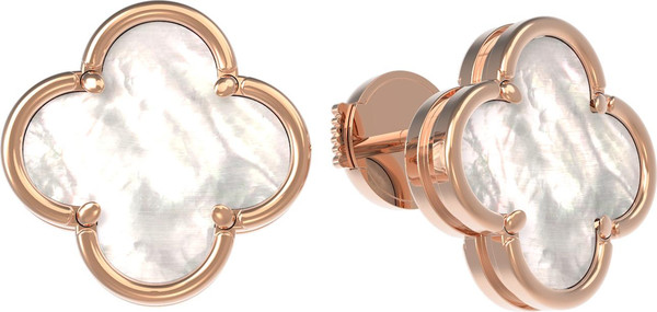 Серьги из золота c перламутром