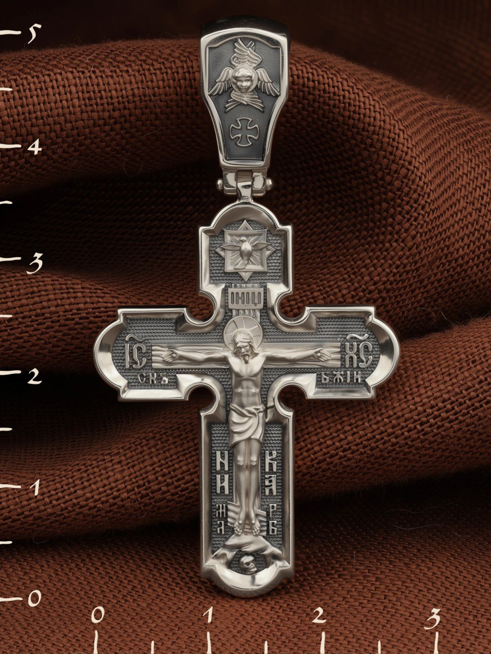 Крест из белого золота