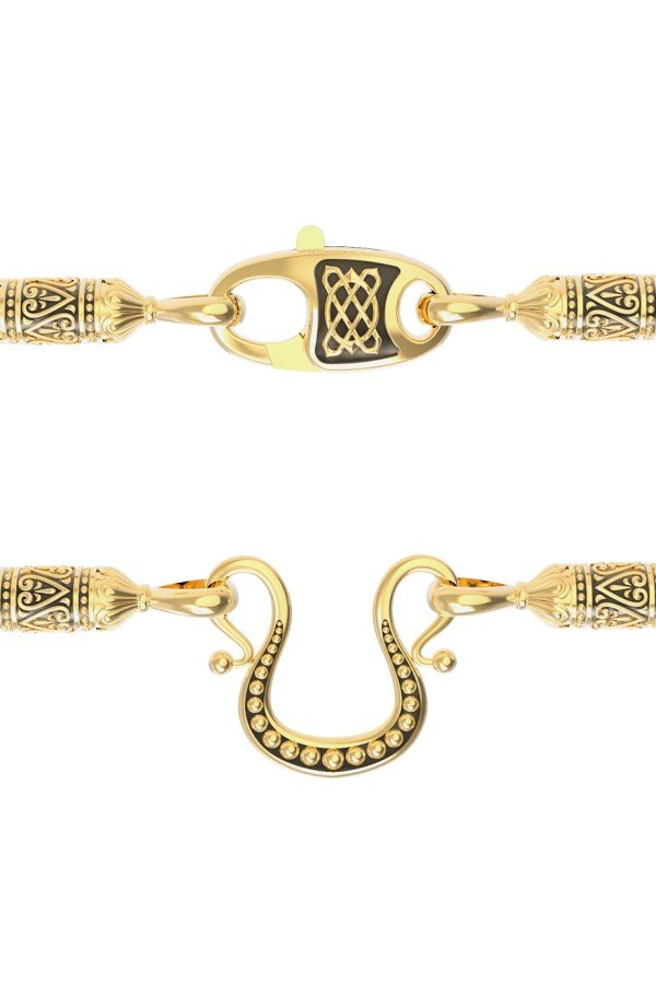 Шнурок кожаный из лимонного золота c кожаным шнурком