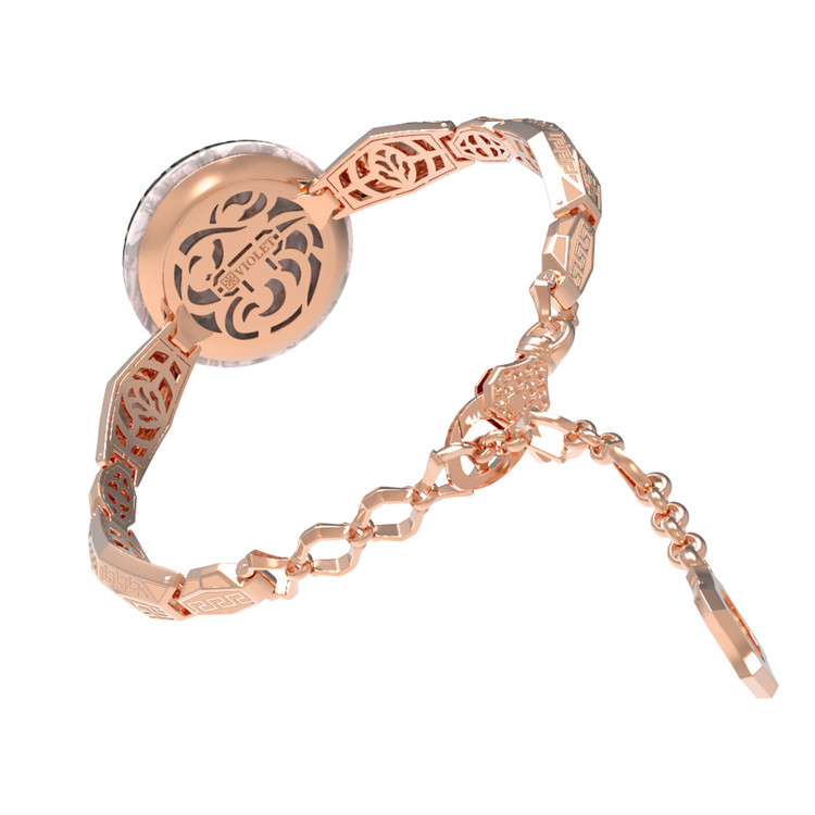 Браслет из золота c эмаль и перламутром