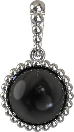 Подвеска из белого золота c ониксом