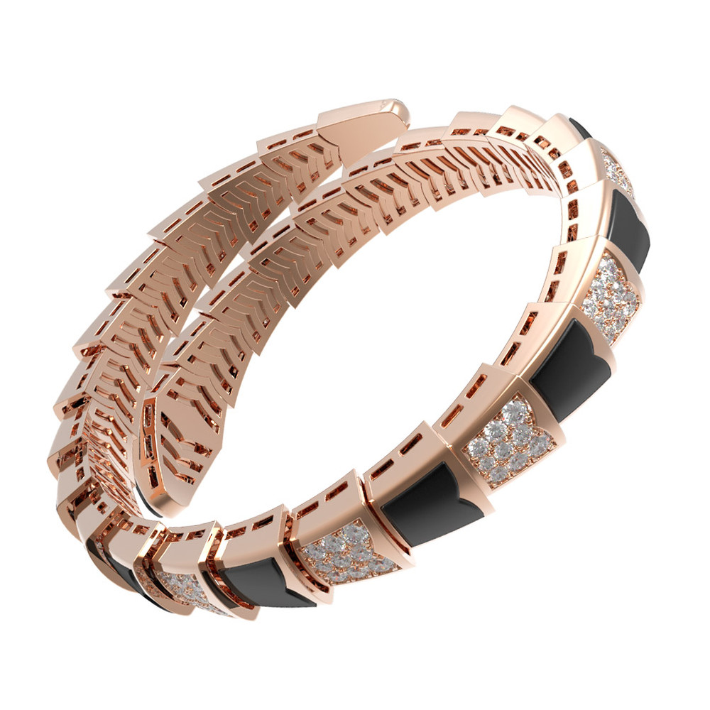 Браслет из золота c бриллиантами и ониксом