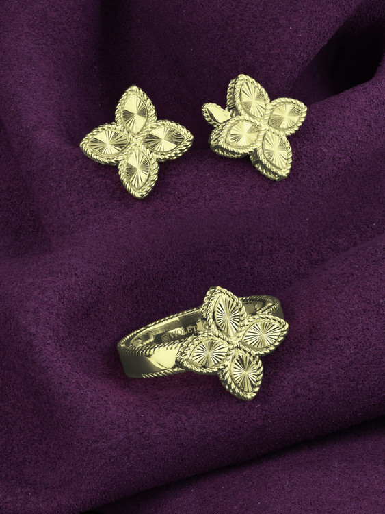 Серьги из лимонного золота