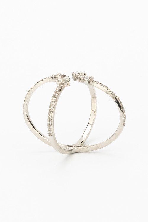 Кольцо из белого золота c бриллиантами