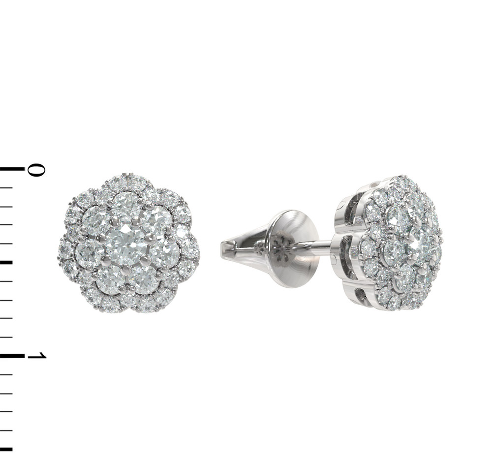 Серьги из белого золота c бриллиантами