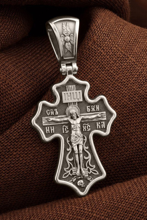 Крест из белого золота