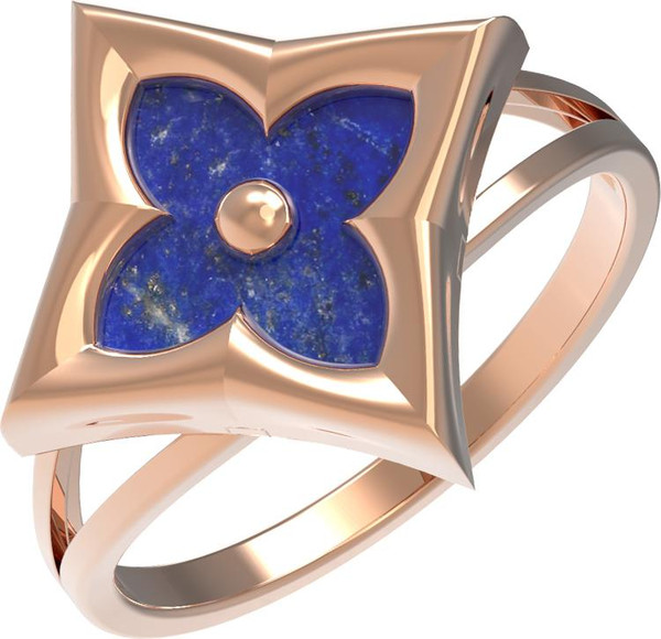 Кольцо из золота c лазуритом