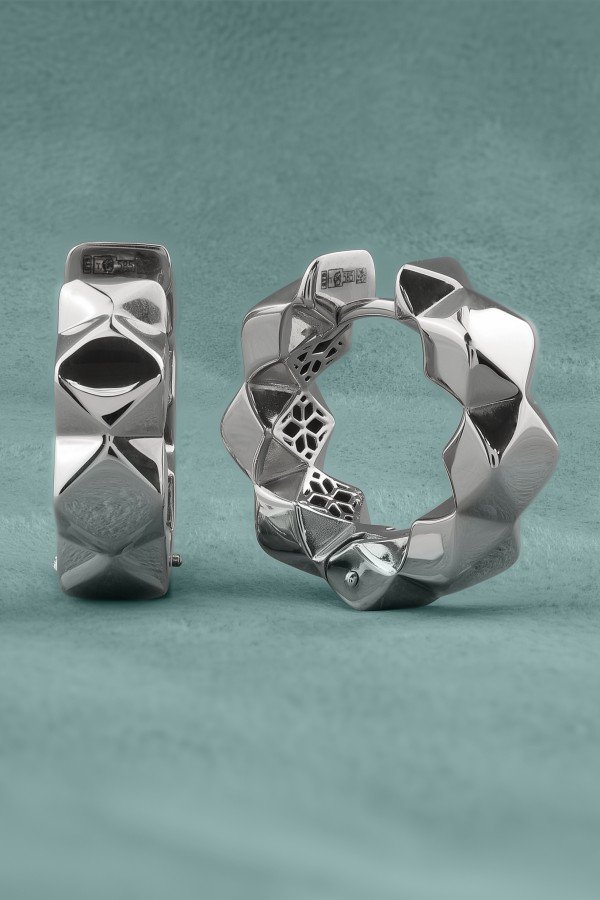 Серьги из белого золота 585 пробы