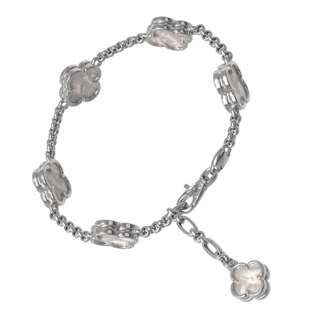 Браслет из белого золота c перламутром