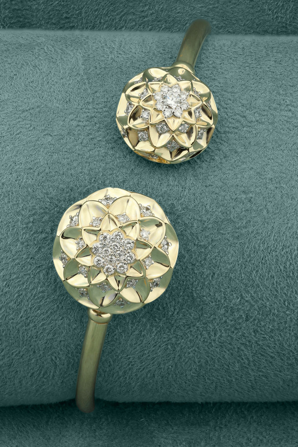 Браслет из лимонного золота c бриллиантами