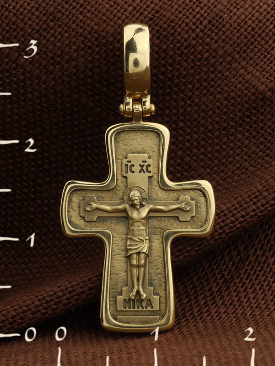 Крест из лимонного золота