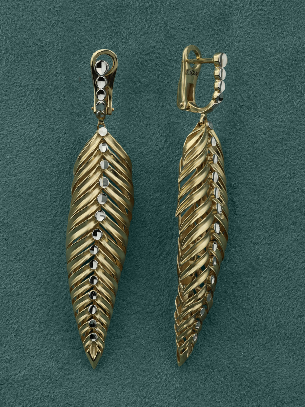 Серьги из лимонного золота