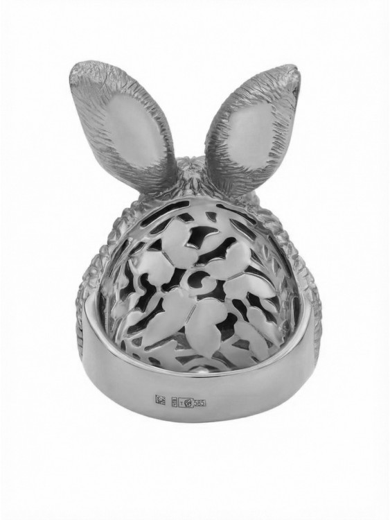 Кольцо из белого золота c эмаль