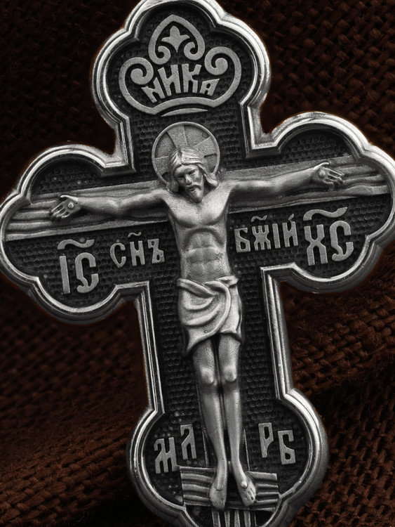 Крест из белого золота