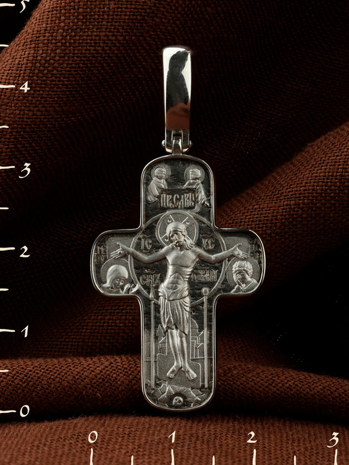 Крест из белого золота