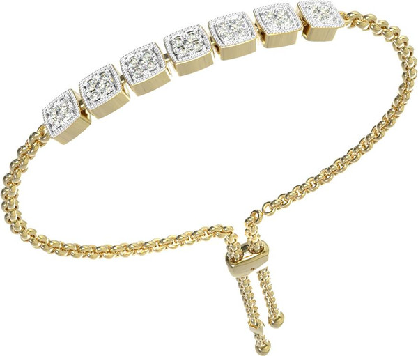 Браслет из лимонного золота c бриллиантами