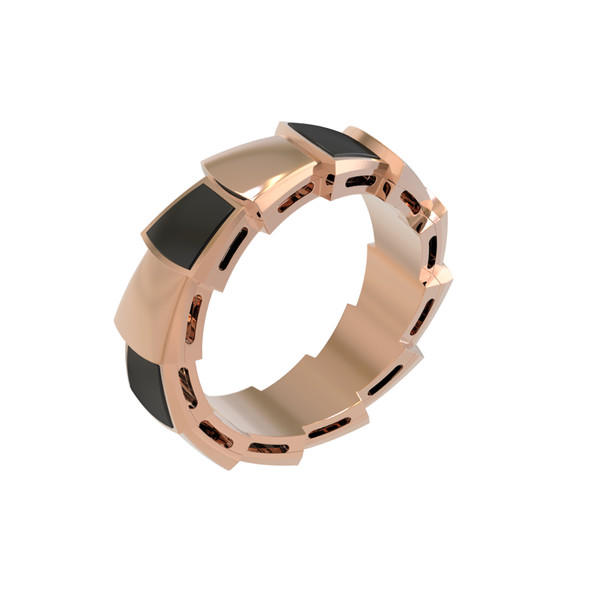 Кольцо из золота c ониксом