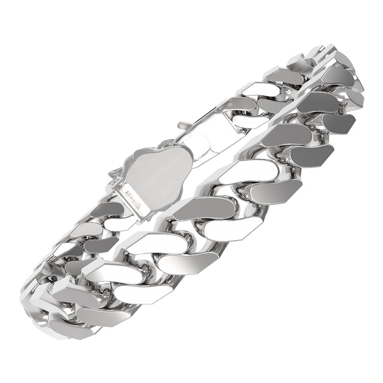 Браслет из белого золота c бриллиантами и изумрудом