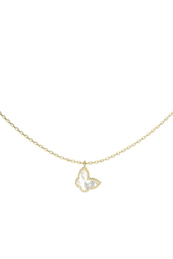 Колье из лимонного золота c перламутром