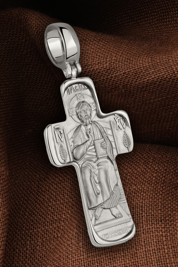 Крест из белого золота