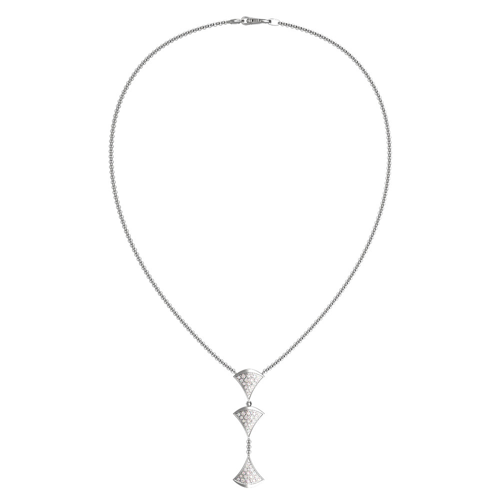 Колье из белого золота c бриллиантами