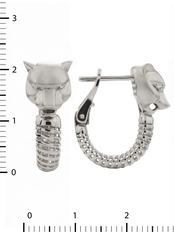 Серьги из белого золота c бриллиантами