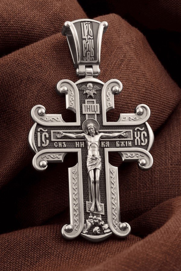 Крест из белого золота