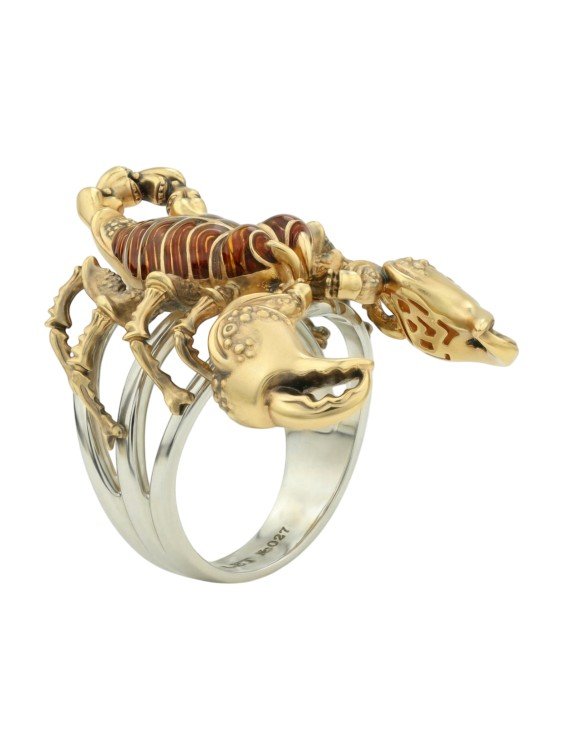 Кольцо из лимонного золота c эмаль