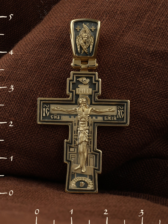 Крест из лимонного золота