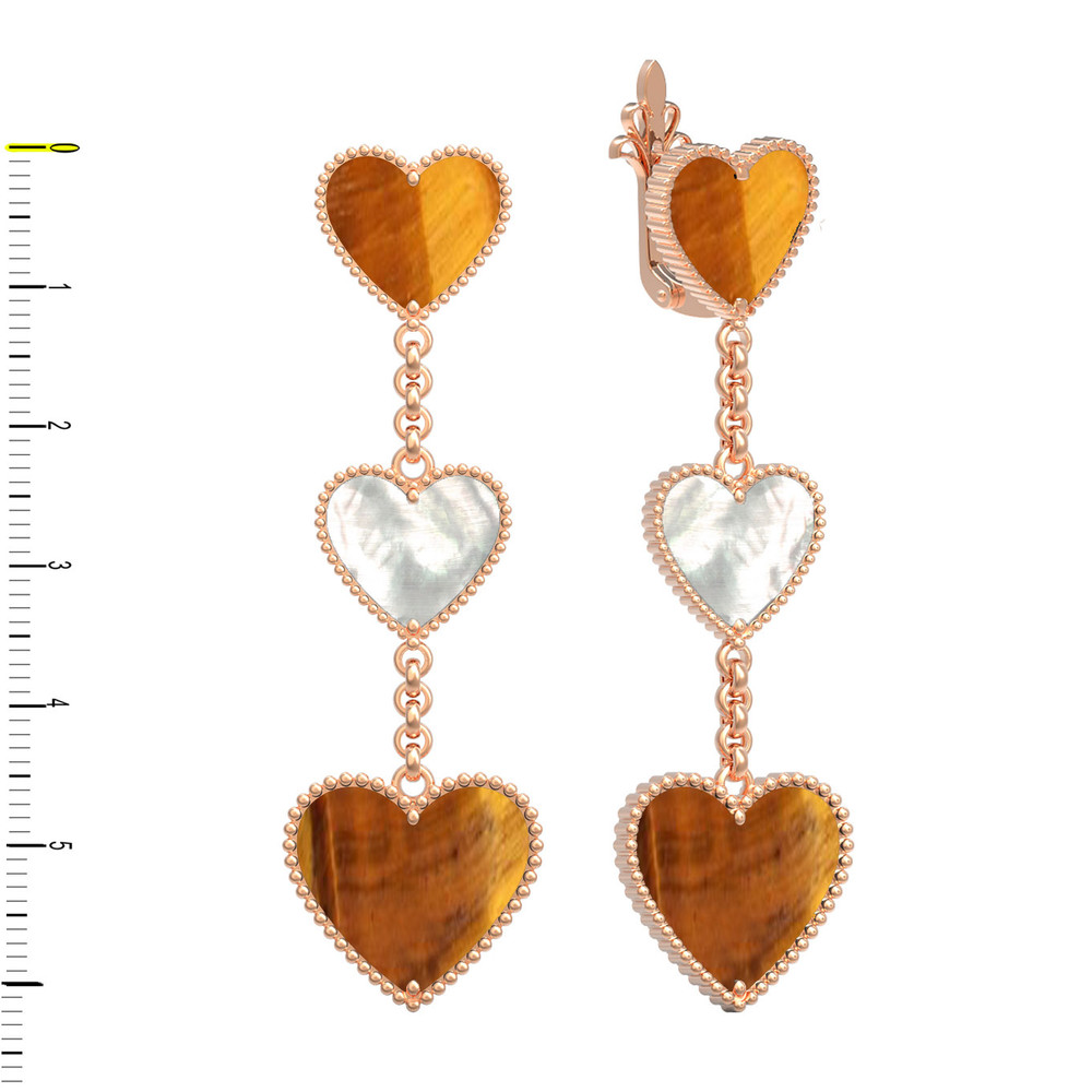 Серьги из золота c перламутром