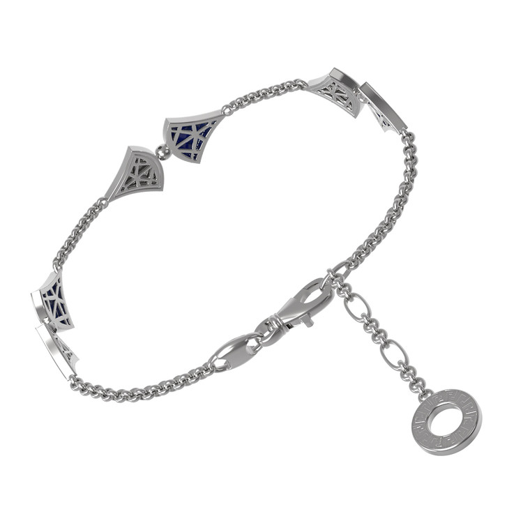 Браслет из белого золота c бриллиантами и ониксом