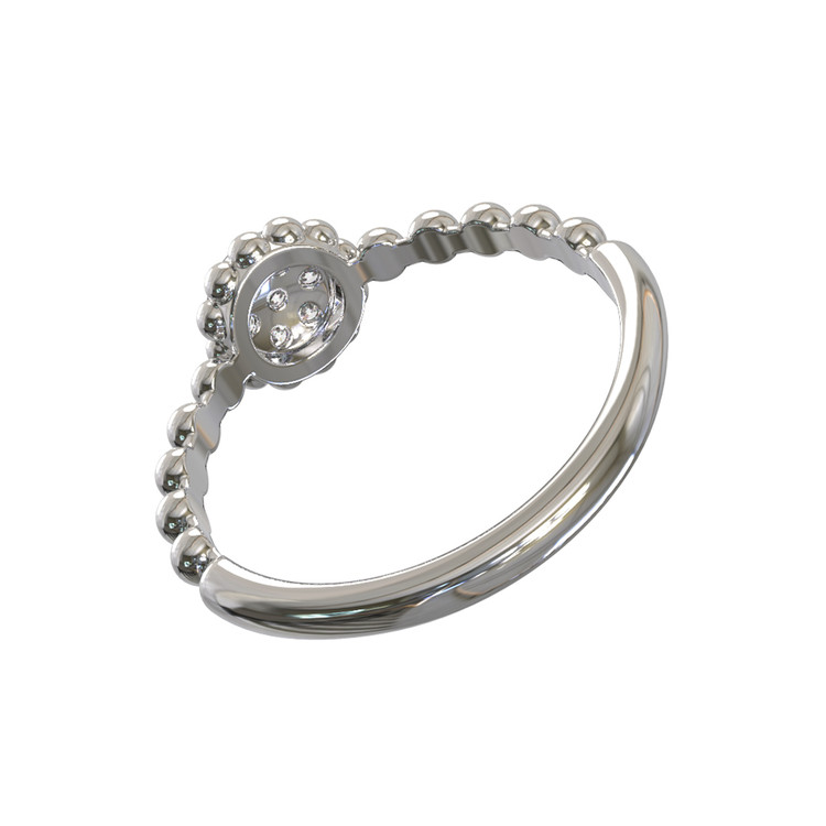 Кольцо из белого золота c бриллиантами