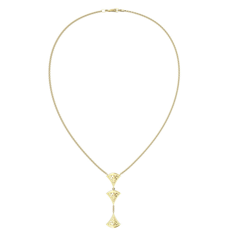 Колье из лимонного золота c бриллиантами