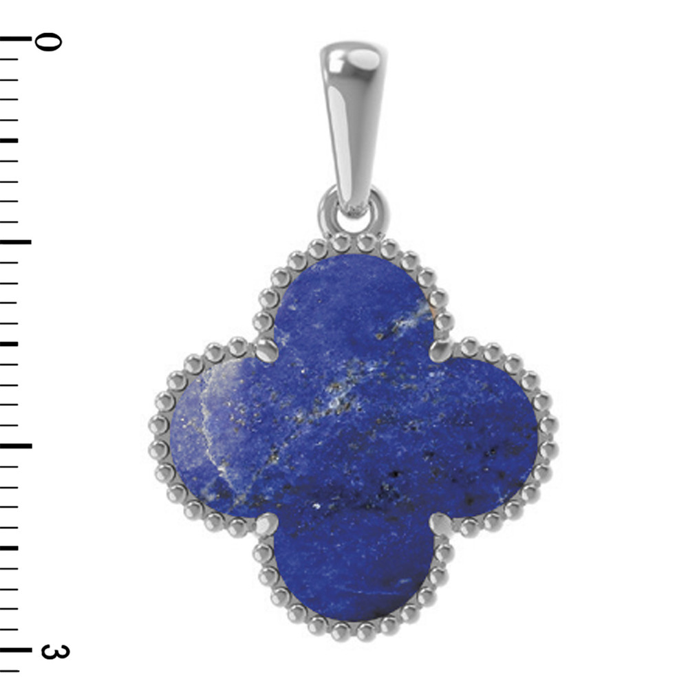 Подвеска из белого золота c лазуритом