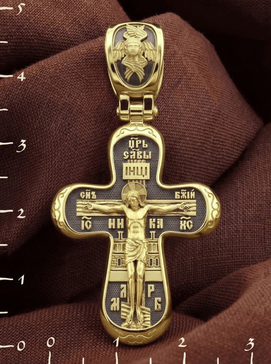 Крест из лимонного золота