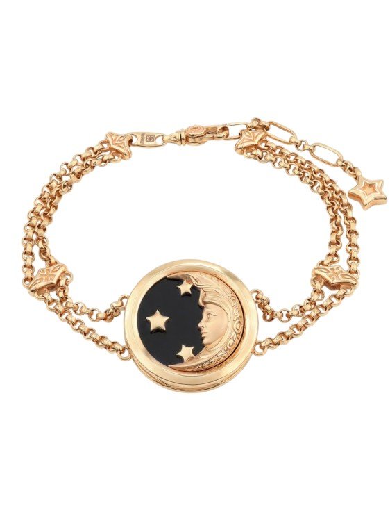 Браслет из золота c ониксом и перламутром