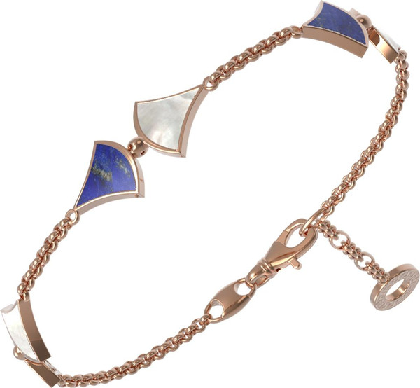 Браслет из золота c лазуритом и перламутром