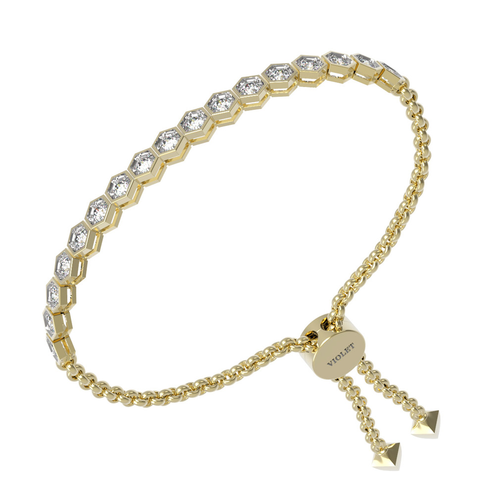 Браслет из лимонного золота c бриллиантами