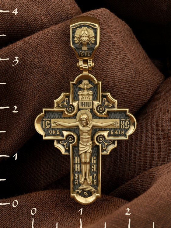 Крест из лимонного золота