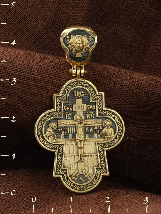 Крест из лимонного золота