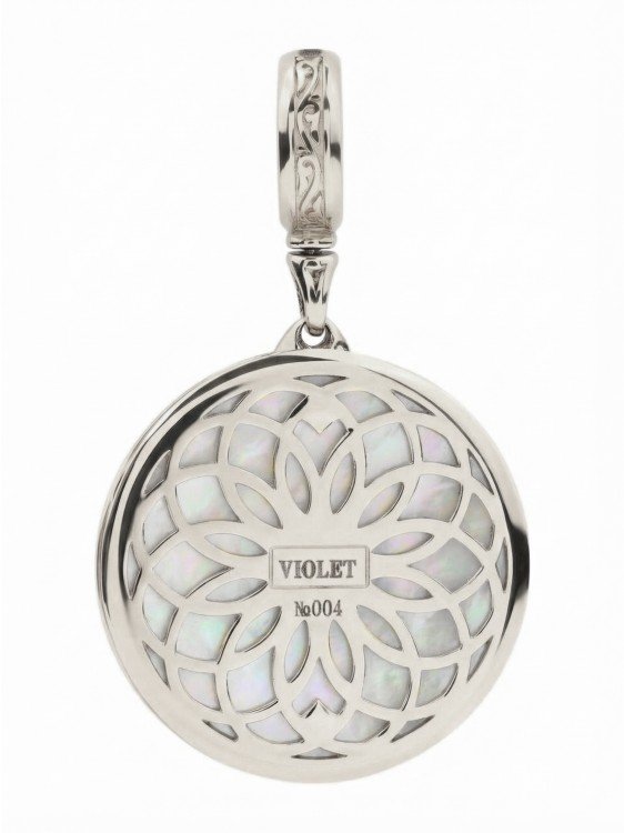 Подвеска из белого золота c перламутром