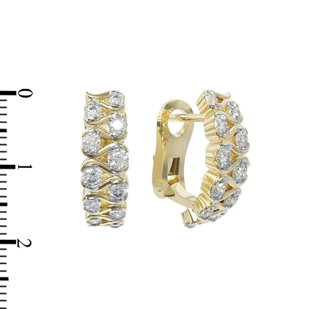 Серьги из лимонного золота c бриллиантами