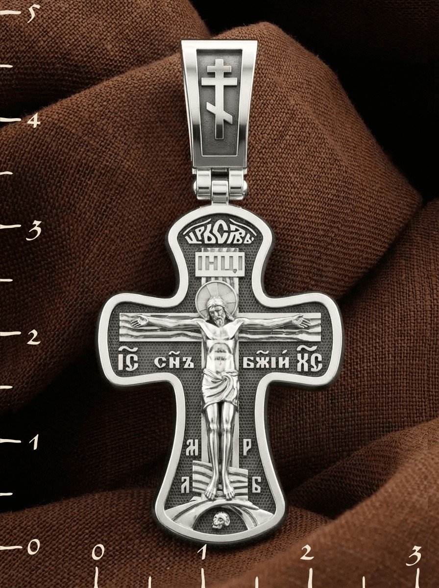 Крест из белого золота