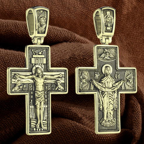 Крест из лимонного золота