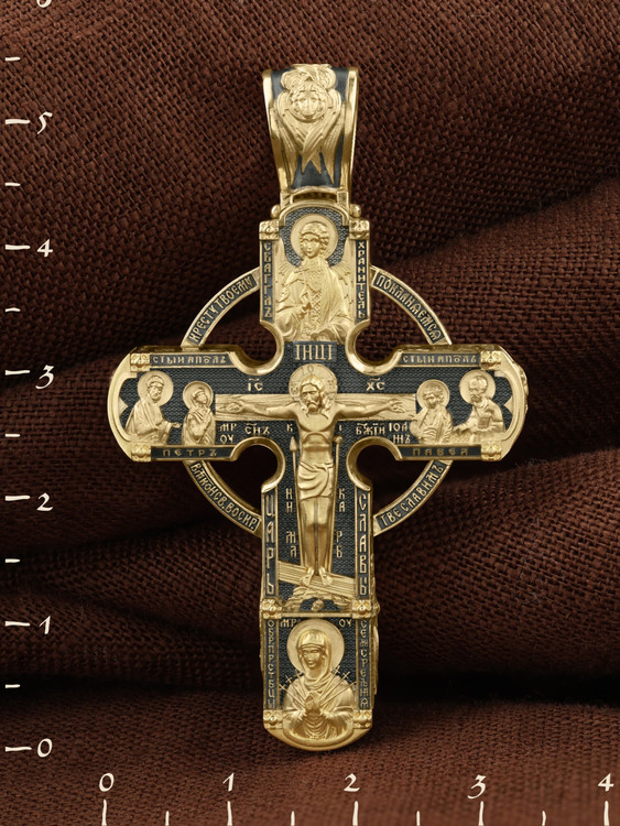 Крест из лимонного золота