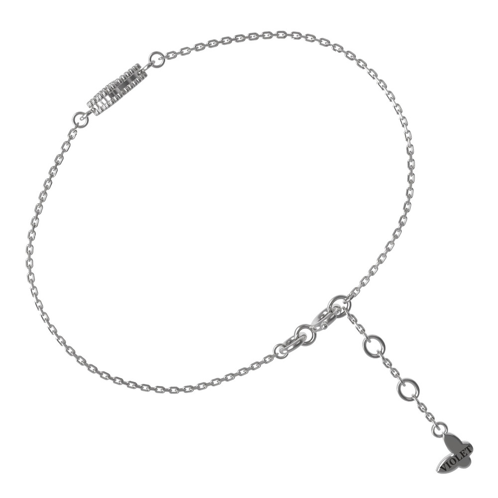 Браслет из белого золота c бирюзой