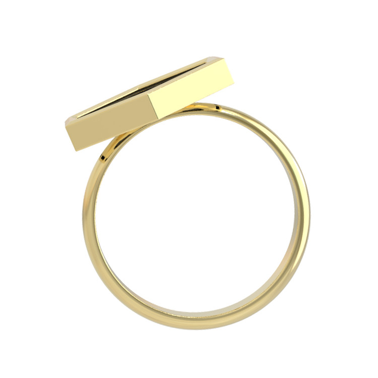 Кольцо из лимонного золота c ониксом