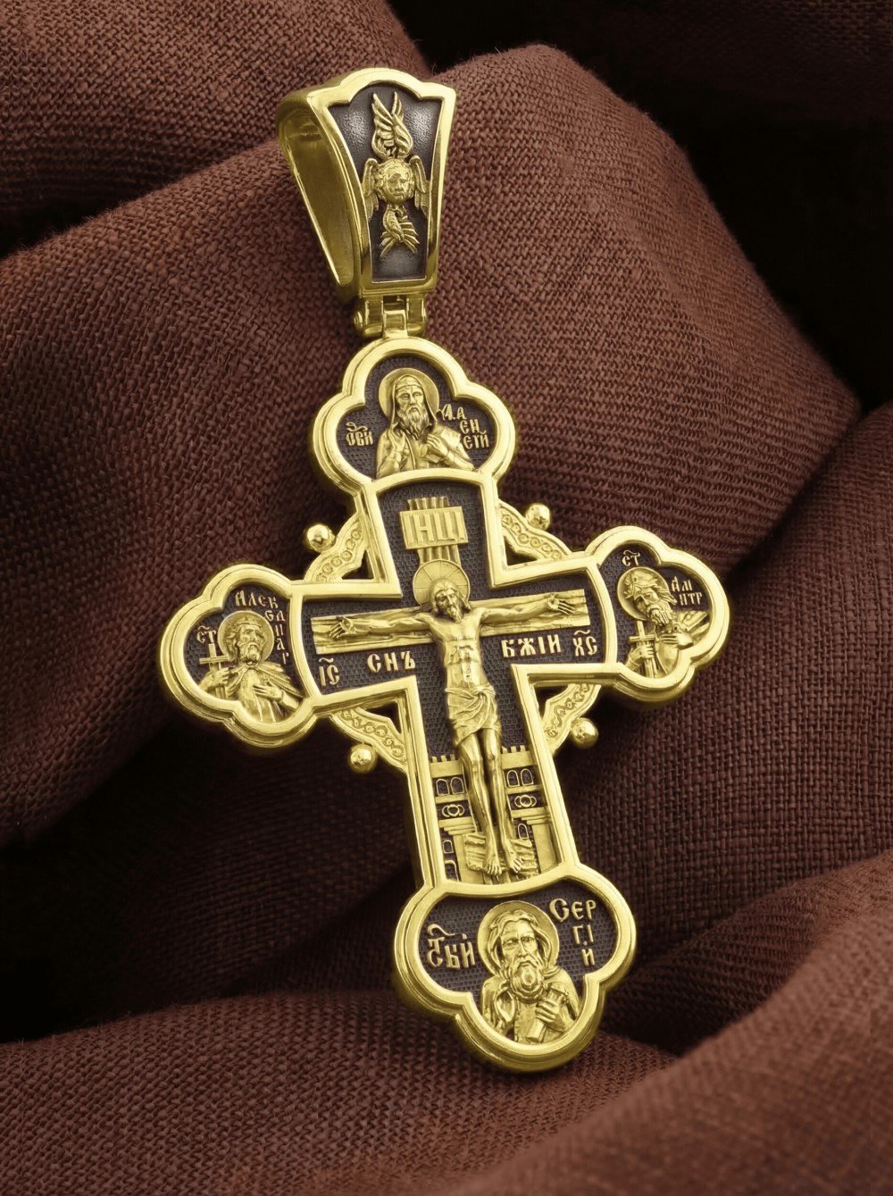 Крест из лимонного золота