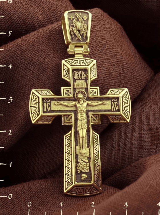 Крест из лимонного золота