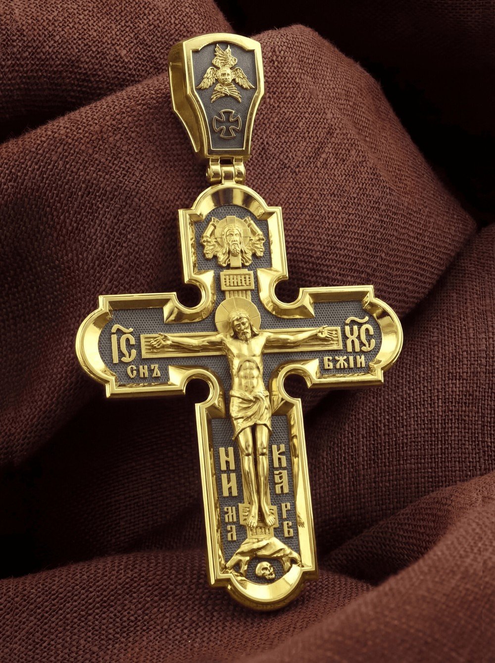 Крест из лимонного золота